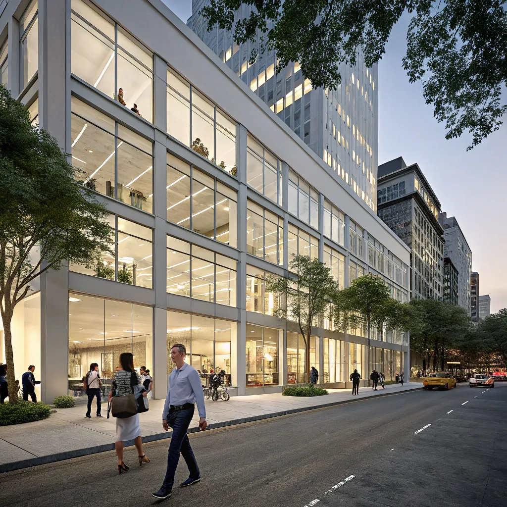 Office view from the street
